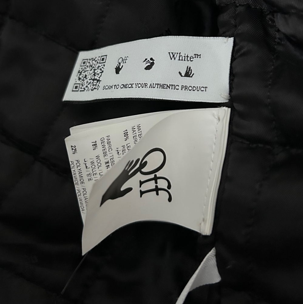 Off-White Virgil Abloh Varsity Jacket sz 48 - Picture 8 of 11